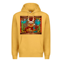 Mustard western christmas reindeer Premium Hoodie - Jasminsmagicworld