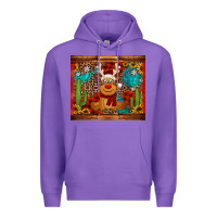 Purple western christmas reindeer Premium Hoodie - Jasminsmagicworld