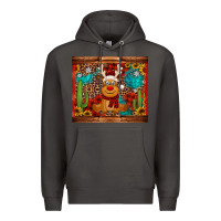 Smoke western christmas reindeer Premium Hoodie - Jasminsmagicworld