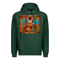 Sports Green western christmas reindeer Premium Hoodie - Jasminsmagicworld
