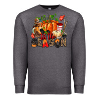 Charcoal Heather fall and  hockey  tis the season Premium Sweatshirt - AdoDesignShop