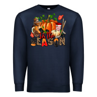 Navy fall and  hockey  tis the season Premium Sweatshirt - AdoDesignShop