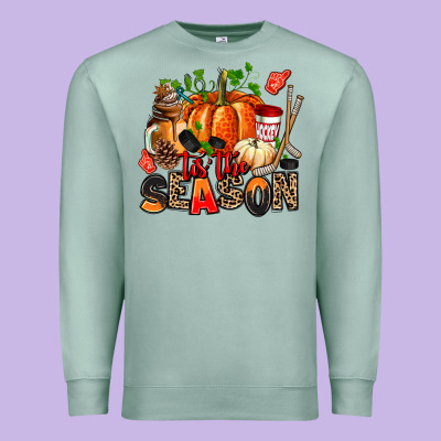 Fall And  Hockey  Tis The Season Premium Sweatshirt Designed By Adodesignshop