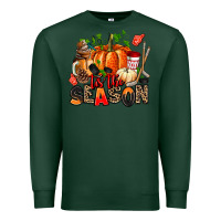 Sports Green fall and  hockey  tis the season Premium Sweatshirt - AdoDesignShop