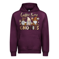 Mauve Wine coffee time gnomies Urban Hoodie - MaliasSmallBusiness