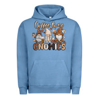 Pigment Pebble Blue coffee time gnomies Urban Hoodie - MaliasSmallBusiness