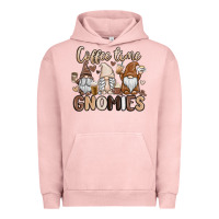 Pigment Salmon coffee time gnomies Urban Hoodie - MaliasSmallBusiness
