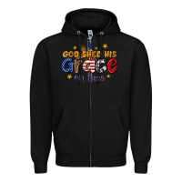 Black god shed his grace on thee Zipper Hoodie - texasbilliewilder