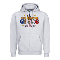 Heather Grey god shed his grace on thee Zipper Hoodie - texasbilliewilder