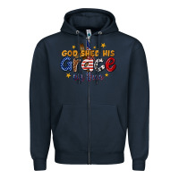 Navy god shed his grace on thee Zipper Hoodie - texasbilliewilder