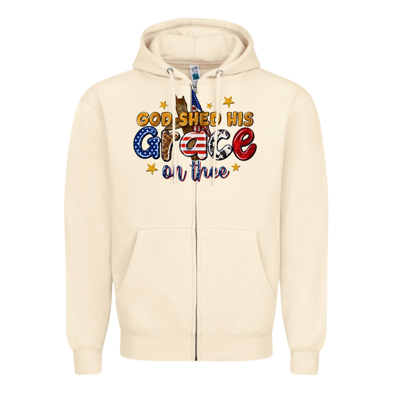 God Shed His Grace On Thee Zipper Hoodie by texasbilliewilder | Teevron