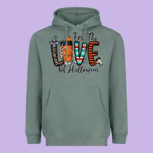 For The Love Of Halloween Heavyweight Hoodie Designed By Cowhidedigitalart