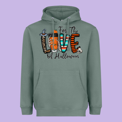For The Love Of Halloween Heavyweight Hoodie Designed By Cowhidedigitalart