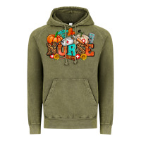 Vintage Olive nurse with fall element Vintage Hoodie - AdoDesignShop