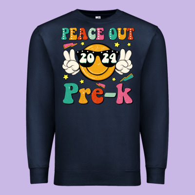 Peace Out 2024 Pre K Premium Sweatshirt Designed By Jahusdesignshop