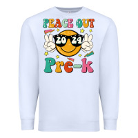 White peace out 2024 pre k Premium Sweatshirt - JahusDesignShop