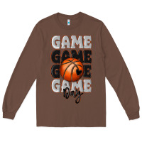 Chestnut game day basketball bal Long Sleeve Tee - MaliasSmallBusiness