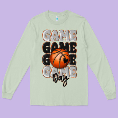 Long Sleeve Tee game day basketball bal