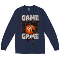 Navy game day basketball bal Long Sleeve Tee - MaliasSmallBusiness