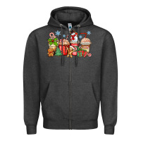 Charcoal Heather christmas coffee cups Zipper Hoodie - Zillion Design Studio