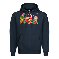 Navy christmas coffee cups Zipper Hoodie - Zillion Design Studio
