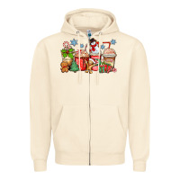 Sandshell christmas coffee cups Zipper Hoodie - Zillion Design Studio