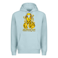 Blue Mist they never fight alone yellow ribbon with boxing g Premium Hoodie - NancyCooperArtShop
