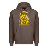 Coffee they never fight alone yellow ribbon with boxing g Premium Hoodie - NancyCooperArtShop