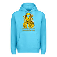 Ocean Blue they never fight alone yellow ribbon with boxing g Premium Hoodie - NancyCooperArtShop