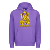 Purple they never fight alone yellow ribbon with boxing g Premium Hoodie - NancyCooperArtShop