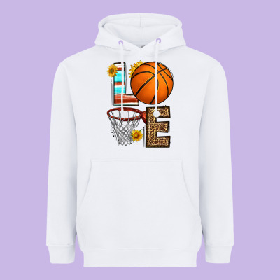 Western Basketball Love Heavyweight Hoodie Designed By Hra Design Shop