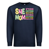 Navy she is mom Premium Sweatshirt - JahusDesignShop