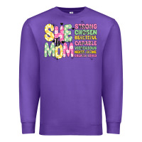 Purple she is mom Premium Sweatshirt - JahusDesignShop