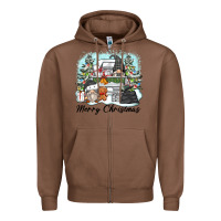 Chestnut merry christmas gnomes Zipper Hoodie - Zillion Design Studio