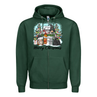 Sports Green merry christmas gnomes Zipper Hoodie - Zillion Design Studio