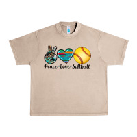 French Oak peace love softball Urban Heavy Tee - Artiststas