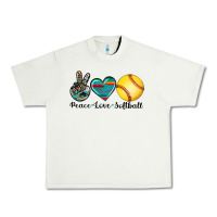 Pistachio peace love softball Urban Heavy Tee - Artiststas
