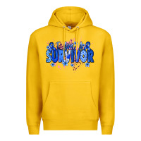 Lemon I am a survivor Colon Cancer blue ribbon Premium Hoodie - NancyCooperArtShop