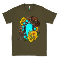 Army Green western turquoise gemstone Classic Tee - Zillion Design Studio