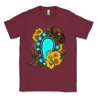 Burgundy western turquoise gemstone Classic Tee - Zillion Design Studio