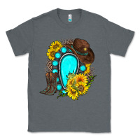 Charcoal Heather western turquoise gemstone Classic Tee - Zillion Design Studio