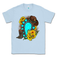 Dusty Blue western turquoise gemstone Classic Tee - Zillion Design Studio
