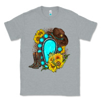 Heather Grey western turquoise gemstone Classic Tee - Zillion Design Studio