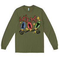 Army Green let's get lit Long Sleeve Tee - MaliasSmallBusiness
