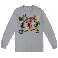 Heather Grey let's get lit Long Sleeve Tee - MaliasSmallBusiness