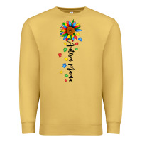 Antique Gold autism mama sunflower black Premium Sweatshirt - JahusDesignShop