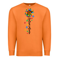 Carrot autism mama sunflower black Premium Sweatshirt - JahusDesignShop