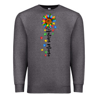 Charcoal Heather autism mama sunflower black Premium Sweatshirt - JahusDesignShop
