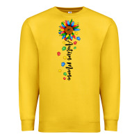 Lemon autism mama sunflower black Premium Sweatshirt - JahusDesignShop