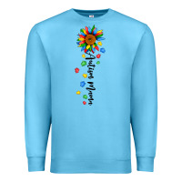 Ocean Blue autism mama sunflower black Premium Sweatshirt - JahusDesignShop